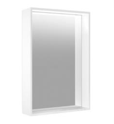 Keuco 07896171050 Plan 18 1/8" Wall Mount Rectangular Aluminum Framed Light Mirror in Anodized Aluminum
