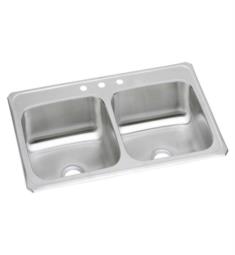 Elkay CR3321 Celebrity 33" Double Bowl Drop-In Stainless Steel Kitchen Sink with Sound Guard Technology