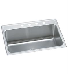 Elkay DLR312212 Lustertone 31" Single Bowl Drop-In Stainless Steel Kitchen Sink with Sound Guard Technology