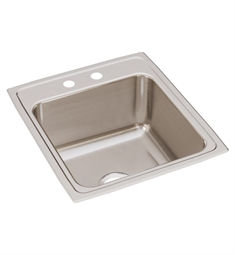 Elkay DLRQ202210 Lustertone 19 1/2" Single Bowl Drop-In Stainless Steel Kitchen Sink