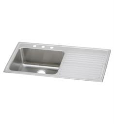 Elkay ILGR4322L Lustertone 43" Single Bowl Drop-In Stainless Steel Kitchen Sink with Left Bowl and Right Drainboard