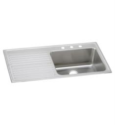 Elkay ILGR4322R Lustertone 43" Single Bowl Drop-In Stainless Steel Kitchen Sink with Right Bowl and Left Drainboard
