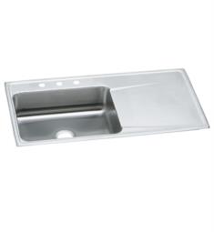 Elkay ILR4322L Lustertone 43" Single Bowl Drop-In Stainless Steel Kitchen Sink with Left Bowl and Right Side Drainboard