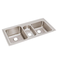 Elkay LGR4322 Lustertone 43" Triple Bowl Drop-In Stainless Steel Kitchen Sink