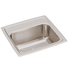 Elkay LR1716 Lustertone 17" Single Square Bowl Drop-In Stainless Steel Kitchen Sink