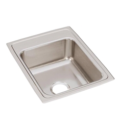 Elkay LR1722 Lustertone 17" Single Bowl Drop-In Stainless Steel Kitchen Sink