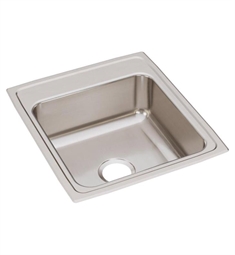 Elkay LR2022 Lustertone 19 1/2" Single Rectangular Bowl Drop-In Stainless Steel Kitchen Sink