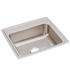 Elkay LR2219 Lustertone 22" Single Bowl Drop-In Stainless Steel Kitchen Sink