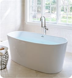 Hydro Systems BIS6431H Metro Biscayne 64" Hydroluxe Solid Surface Freestanding Oval Bathtub
