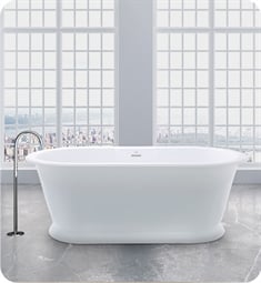 Hydro Systems CHT6632H Metro Chateau 66" Hydroluxe Solid Surface Freestanding Oval Bathtub