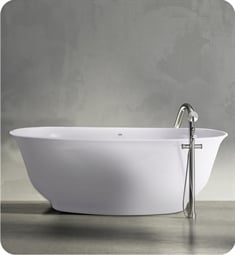 Hydro Systems LIB6332H Metro Liberty 63" Hydroluxe Solid Surface Freestanding Oval Bathtub
