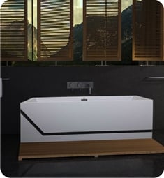 Hydro Systems MIL6333H Metro Millennium 62 1/2" Hydroluxe Solid Surface Freestanding Rectangular Bathtub