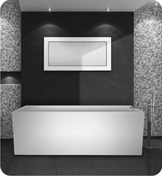 Hydro Systems PAC6333HTO Metro Pacific 62 1/2" Hydroluxe Solid Surface Freestanding Rectangular Bathtub