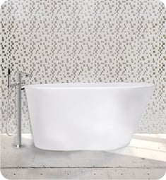 Hydro Systems SOH4830H Metro Soho 48" Hydroluxe Solid Surface Freestanding Oval Bathtub