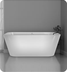 Hydro Systems SUM5731H Metro Summerlin 57" Hydroluxe Solid Surface Rectangular Freestanding Bathtub