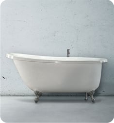 Hydro Systems ANN6536STOS Ston Annette 65" Hydroluxe Solid Surface Freestanding Oval Bathtub with Sloped Deck