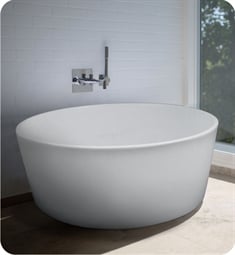 Hydro Systems PEA5519STO Ston Pearl 55" Hydroluxe Solid Surface Freestanding Round Bathtub