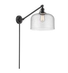 Innovations Lighting 237-G74-L X-Large Bell 12" One Light Seedy Glass Swing Arm with Incandescent Bulb Option