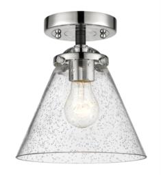 Innovations Lighting 284-1C-G44 Large Cone 7 3/4" One Light Seedy Glass Semi-Flush Mount with LED or Incandescent Bulb Option