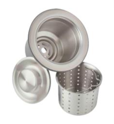 Elkay LKDD 4 1/2" Drain Fitting with Deep Strainer Basket and Brass Tailpiece in Brushed