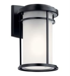 Kichler 49686BKL18 Toman 1 Light 6" LED Satin Etched Glass Wall Sconce in Black