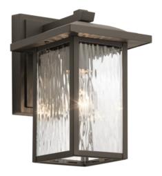 Kichler 49924OZ Capanna 1 Light 6 1/2" Clear Water Glass Incandescent Wall Sconce in Olde Bronze