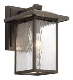 Kichler 49925OZ Capanna 1 Light 8 1/2" Clear Water Glass Incandescent Wall Sconce in Olde Bronze