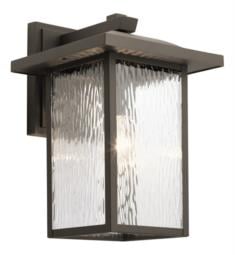 Kichler 49926OZ Capanna 1 Light 10 1/2" Clear Water Glass Incandescent Wall Sconce in Olde Bronze