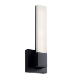 Elan 84186 Neltev 2 Light 5" White Polycarbonate LED Wall Sconce in Black