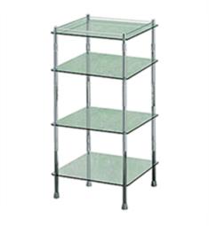 Valsan 57404 Essentials 16 1/2" Freestanding Four Tier Glass Shelf Unit