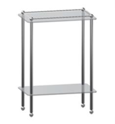 Valsan 66306 Kingston 18" Freestanding Two Tier Glass Shelf Unit with Feet