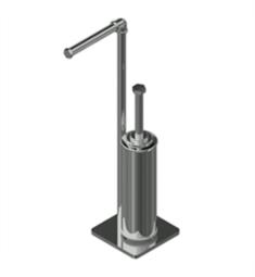 Valsan PI603 Pombo Industrial 6 3/4" Freestanding WC Toilet Brush and Roll Holder