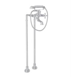 ROHL ACKIT7383NX Arcana 8 3/4" Two Hole Floor Mount Tub Filler with Hand Shower and Cross Handles