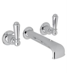 ROHL U.3580L-TO Perrin and Rowe Edwardian 8 1/2" Three Hole Wall Mount Tub Filler with Lever Handles Trim Only
