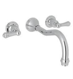 ROHL U.3783LS-TO Perrin and Rowe Georgian Era 10" Three Hole Wall Mount C-Spout Tub Filler with Lever Handles Trim Only