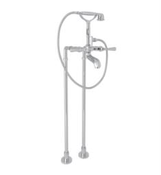 ROHL AKIT1901NLM Palladian 8 1/4" Two Holes Floor Mount Tub Filler with Hand Shower and Metal Lever Handles