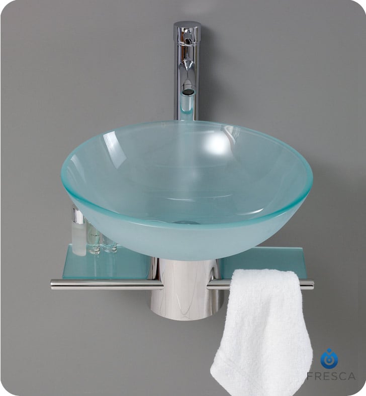 Fresca Fcb1012 Cristallino 18 Modern, 18 Bathroom Vanity With Vessel Sink