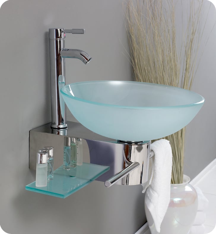 Fresca Fcb1012 Cristallino 18 Modern, Glass Bowl Sink Vanity