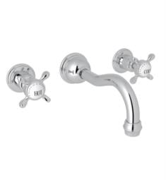 ROHL U.3791X-TO-2 Perrin and Rowe Edwardian 2 3/8" Double Handle Wall Mount Widespread Bathroom Sink Faucet Trim Only