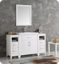 Fresca FCB21-123012WH Cambridge 54" White Traditional Bathroom Vanity
