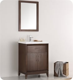 Cambridge 24" Antique Coffee Traditional Bathroom Vanity with Integrated Sink