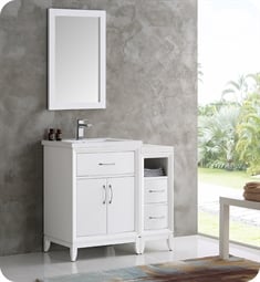 Fresca FCB21-2412WH-I Cambridge 36" White Traditional Bathroom Vanity with Sink