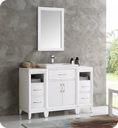 Fresca FCB21-122412WH-I Cambridge 48" White Traditional Bathroom Vanity with Sink