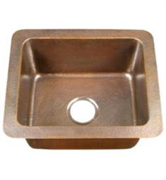 Barclay 6911-AC Reece 21" Single Bowl Drop-In Kitchen Sink in Hammered Antique Copper