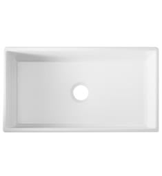 Barclay FSSB1110-WH Carthage 30 1/4" Fluted Single Bowl Fireclay Farmhouse Rectangular Kitchen Sink in White