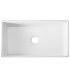 Barclay FSSB1112-WH Carthage 33" Fluted Single Bowl Fireclay Farmhouse Rectangular Kitchen Sink in White