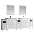 Fresca FCB21-96WH-I Cambridge 96" White Traditional Bathroom Vanity with Double Sink
