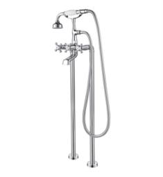 Barclay 4607-MC 41 1/8" Three Handle Freestanding Tub Filler with Hand Shower and Diverter