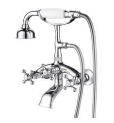 Barclay 4614-MC 14" Three Handle Wall Mounted Tub Filler with Hand Shower and Diverter