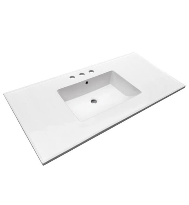 Barclay Vt112 Wh Hartley 43 1 2, Ceramic Vanity Top With Integrated Sink